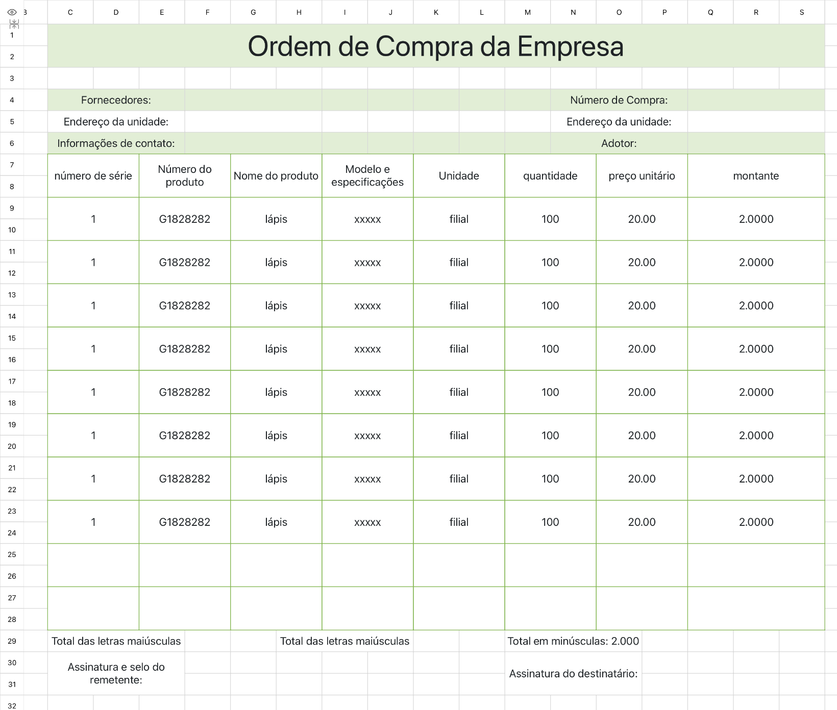 Ordem de Compra Empresarial 1